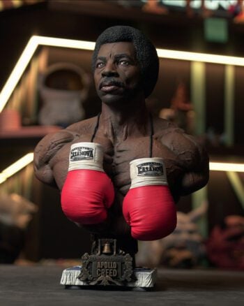 Apollo Creed bust 3D-printed and hand-painted by Polynur Design at 1:4 scale