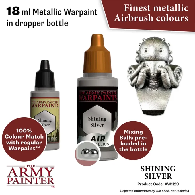 Warpaints Air Metallics: Shining Silver - Image 2
