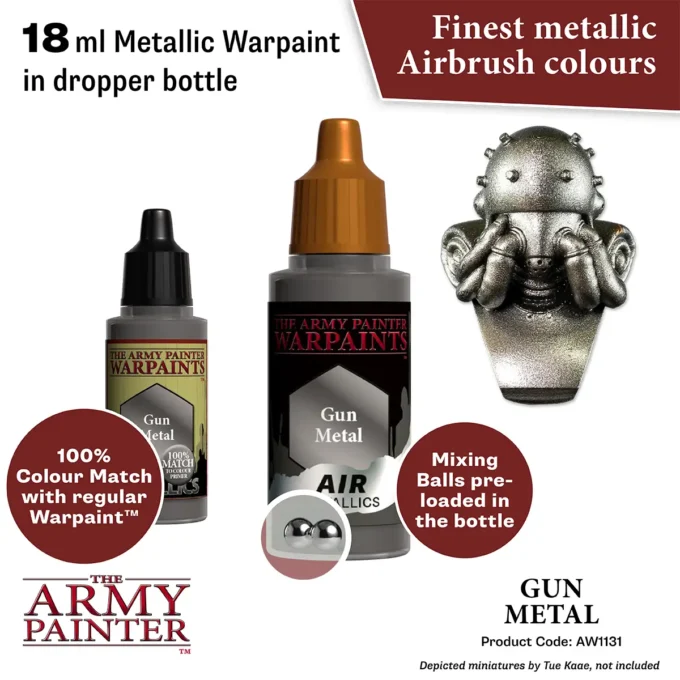 Warpaints Air Metallics: Gun Metal - Image 2