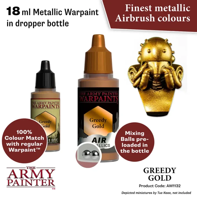 Warpaints Air Metallics: Greedy Gold - Image 2