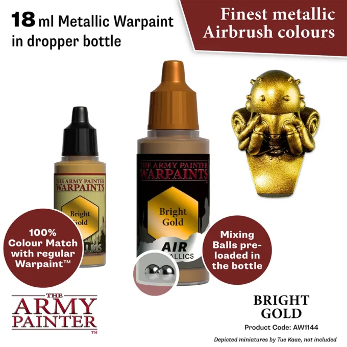 Warpaints Air Metallics: Bright Gold - Image 2