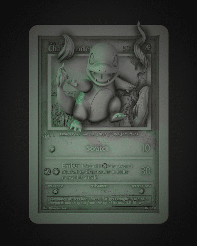 Charmander Card - Raw