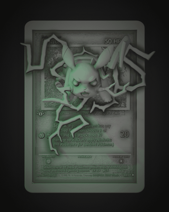 Pikachu Card - Raw