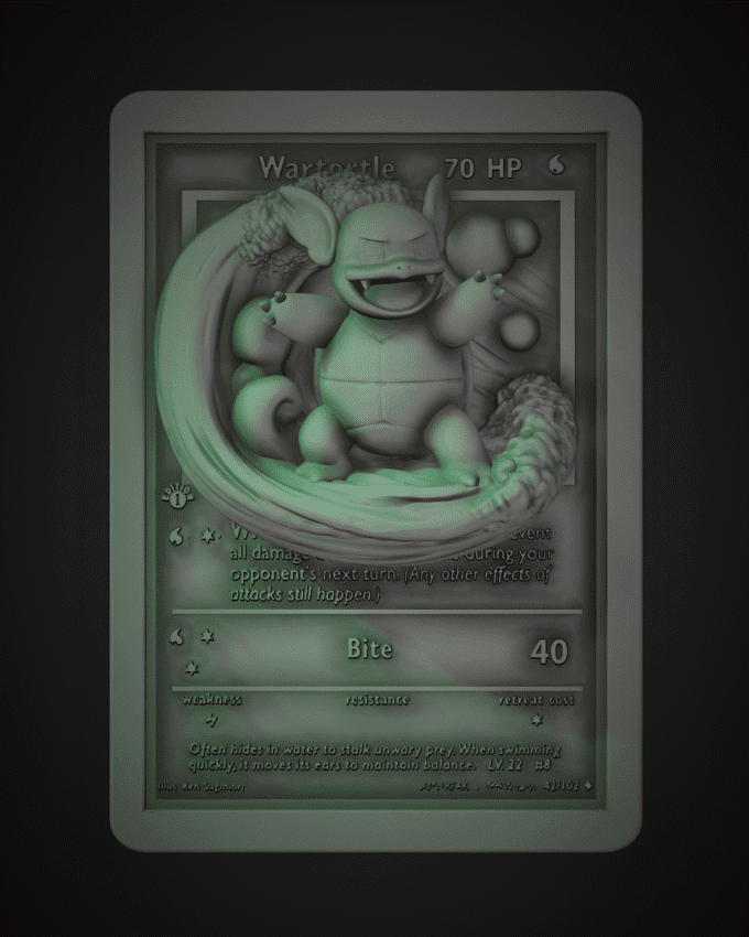 Wartortle Card - Raw