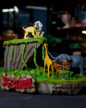 3D printed and hand-painted Kimba the White Lion scene by Polynur Design