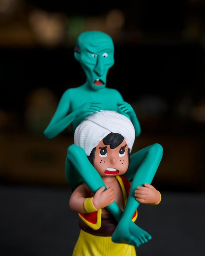 Sinbad & Old Man figurine 3D-printed and hand-painted by Polynur Design