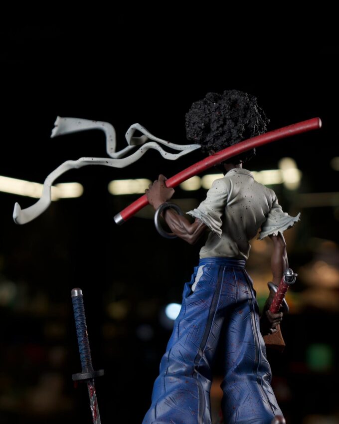 Afro Samurai figurine 1:6 scale 3D-printed and hand-painted by Polynur Design