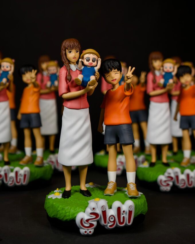 Baby & Me figurine 3D-printed and hand-painted by Polynur Design