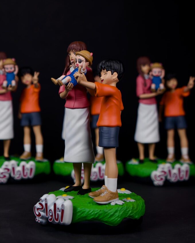Baby & Me figurine 3D-printed and hand-painted by Polynur Design