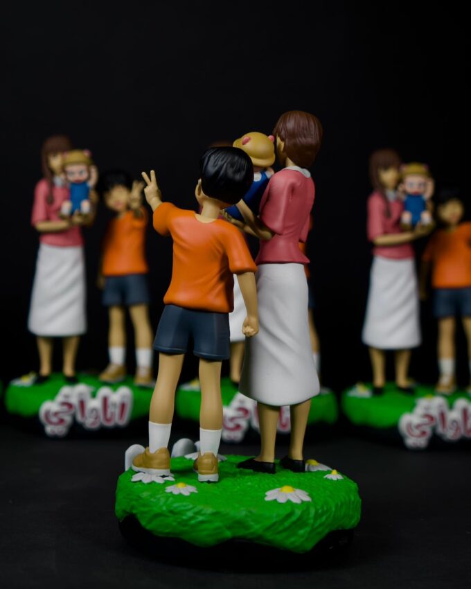 Baby & Me figurine 3D-printed and hand-painted by Polynur Design