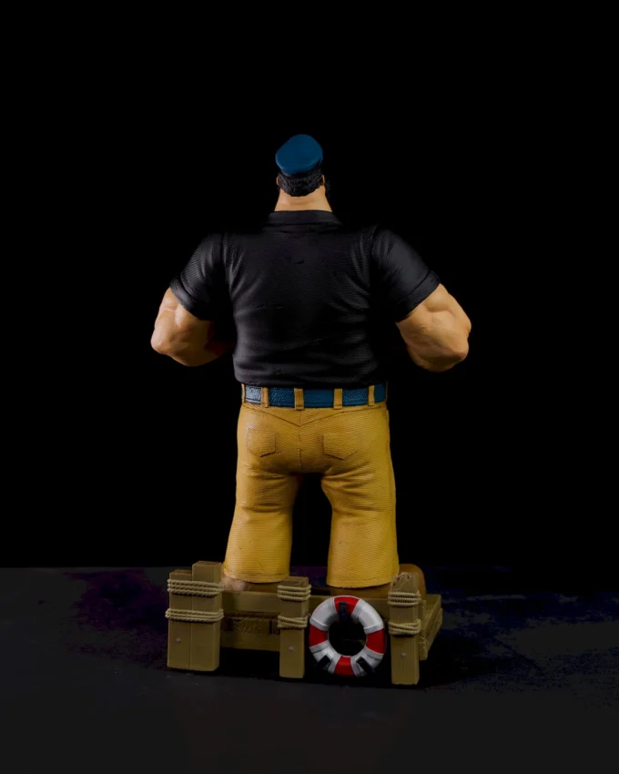 Bluto figurine – hand-painted resin collectible on wooden base by Polynur Design